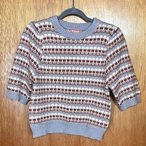 THML Gray and Brown Knit Sweater
